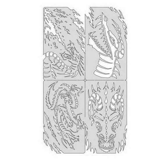 ANEST IWATA Artool? FH-NS-2 Draco Nano Series Freehand Airbrush Template Set, My