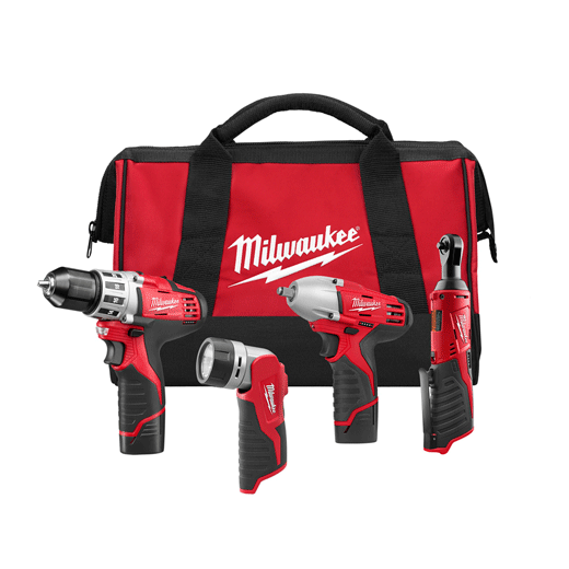 M12- Cordless LITHIUM-ION 4 Tool Combo Kit 2493-24