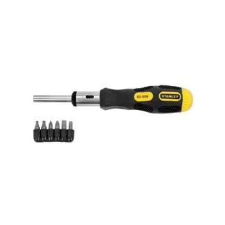 8-3/4 in Multi-Bit Ratcheting Screwdriver with 6 Assorted Bits