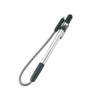 Stylus Reach and #8482, Silver Flashlight w/Blue LED
