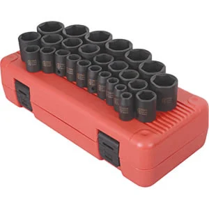 26 Piece 1/2" Dr. Metric Impact Socket Set SUN2645