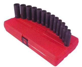 12pc 3/8 in dr. 12 Point Deep Impact Socket Set Metric