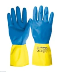 Truper Household Cleaning Latex Gloves, Large Latex Reinforced Cleaning Gloves 2