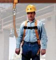 Universal-sized, full-body harness w/tongue buckle leg straps & D-rings