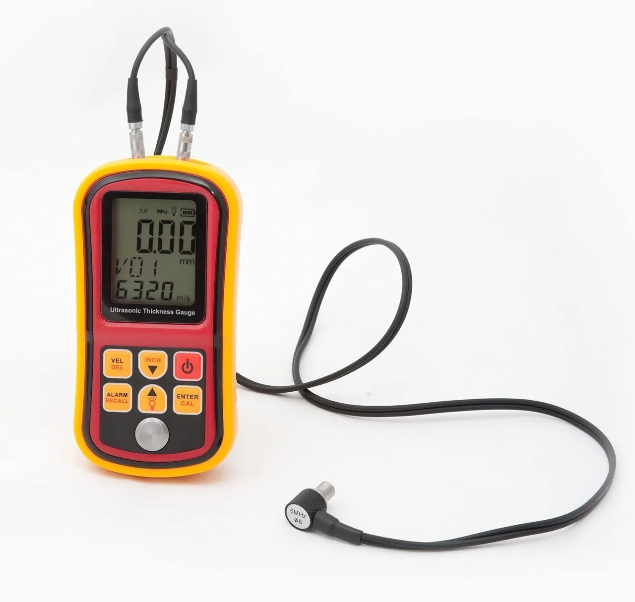 Ultrasonic Thickness Meter Tester Gauge Velocity 1.2~225mm Metal Wave