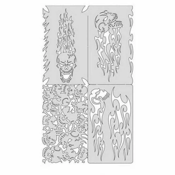 ANEST IWATA Artool? FH-NS-1 Skullophenia Nano Series Freehand Airbrush Template