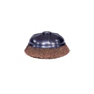 4 in Crimped Wire Cup Brush, .020 Bronze, 5/8 in -11 A.H. (CR-4)