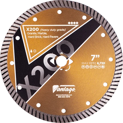 Diamond Vantage 8 x .095 x U/A Hard Material, Heavy Duty, Turbo Rim Blade