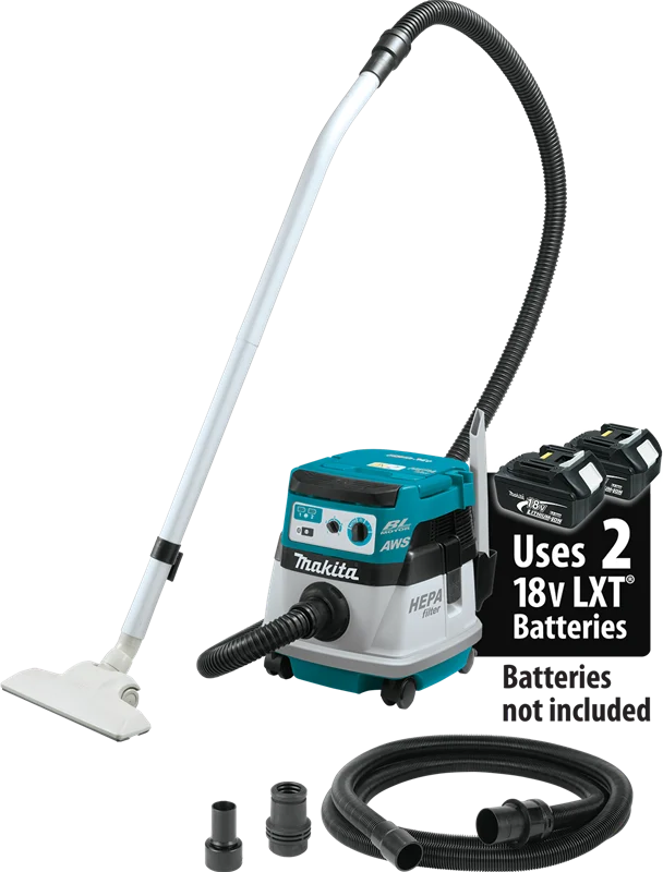 36V (18V X2) LXT? Brushless 2.1 Gallon HEPA Filter Dry Dust Extractor/Vacuum, AWS?, Tool Only, XCV08Z