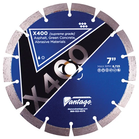 Diamond Vantage 7 x .095 x U/A Abrasive MATERIAL, Supreme Grade, Segmented Blade