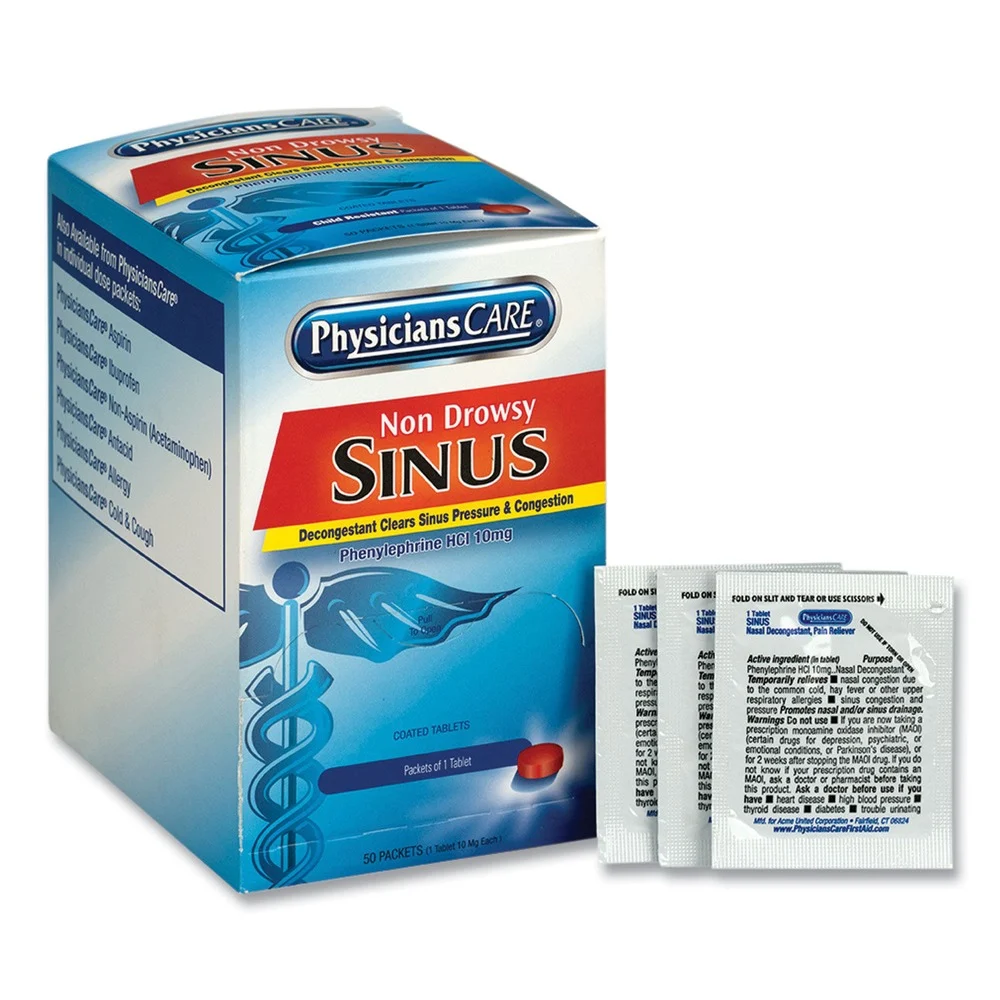 PhysiciansCare Sinus Decongestant Congestion Medication (50/Box)
