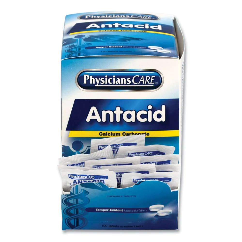PhysiciansCare Antacid Calcium Carbonate Medication (50/Box)