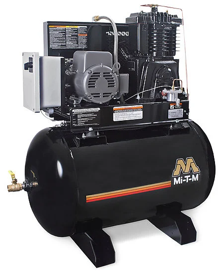 Mi-T-M ACS-20305-80HM Electric Air Compressors, 80-Gallon Two Stage Electric Hor