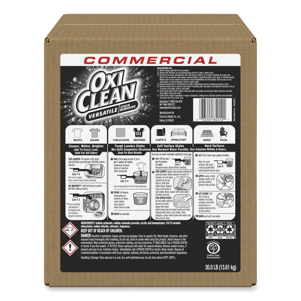 OxiClean 33200-84012 30 lbs. Box Stain Remover - Regular Scent (1-Carton)