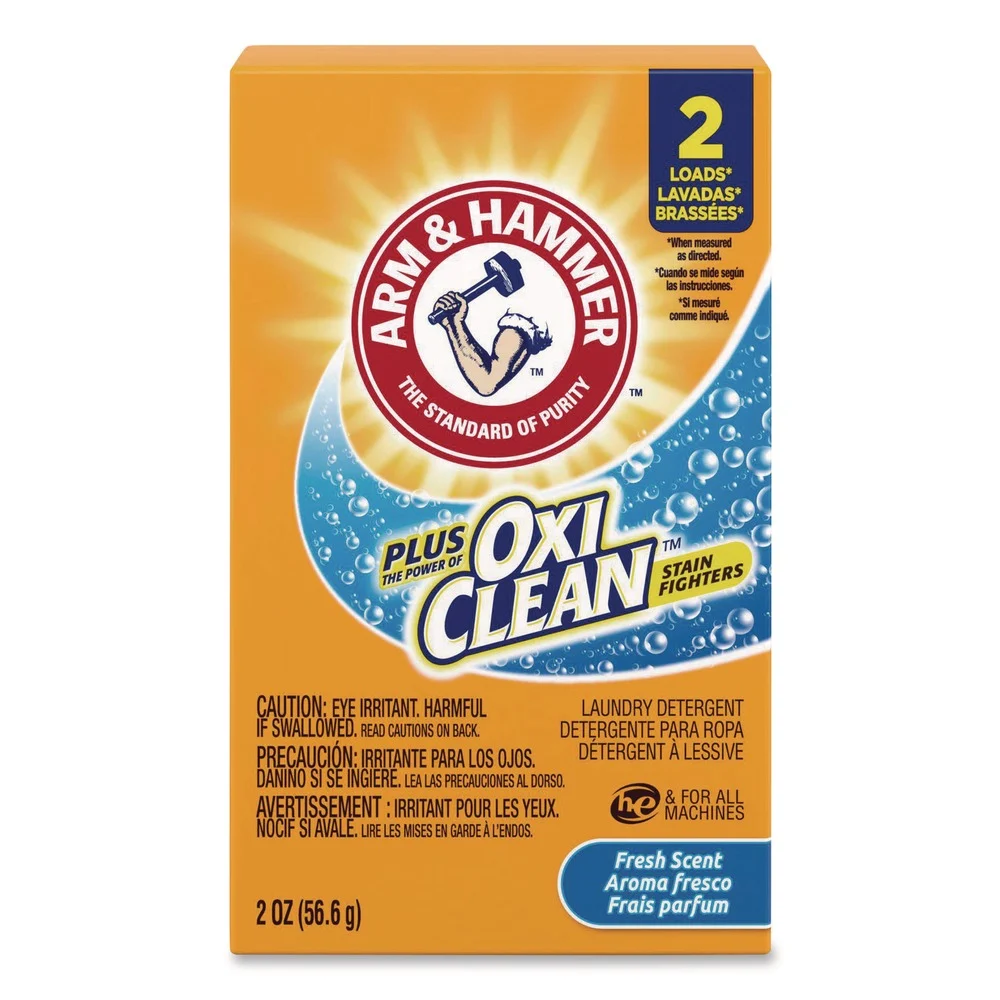 Arm & Hammer 2 oz. Box Plus the Power of OxiClean Powder Detergent (156/Carton)