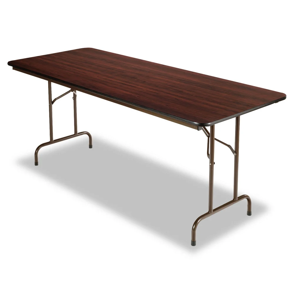 Alera 71.88 in. W x 29.88 in. D x 29.13 in. H Rectangular Wood Folding Table - Mahogany