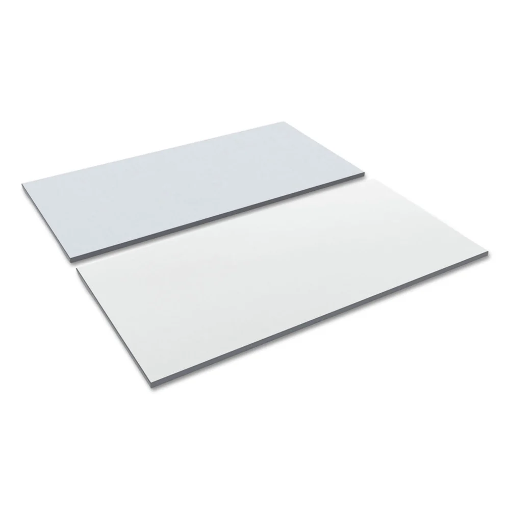 Alera 59.38 in. x 29.5 in. Rectangular Reversible Laminate Table Top - White/Gray