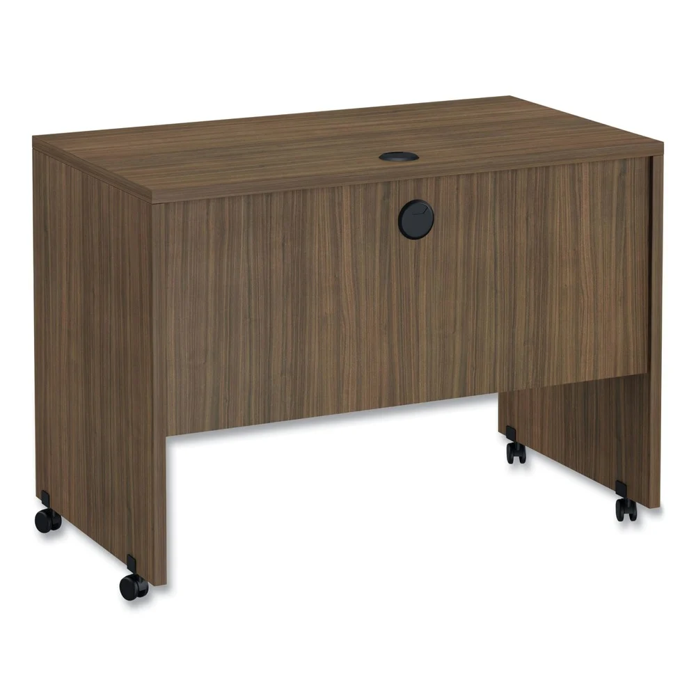 Alera ALEVA204224WA Valencia Series 41.38 in. x 23.63 in. x 30 in. Mobile Workstation Desk - Modern Walnut