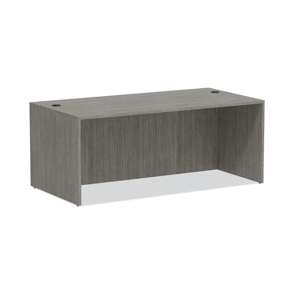 Alera 71 in. x 35.5 in. x 29.63 in. Valencia Series Straight Front Desk Shell - Gray