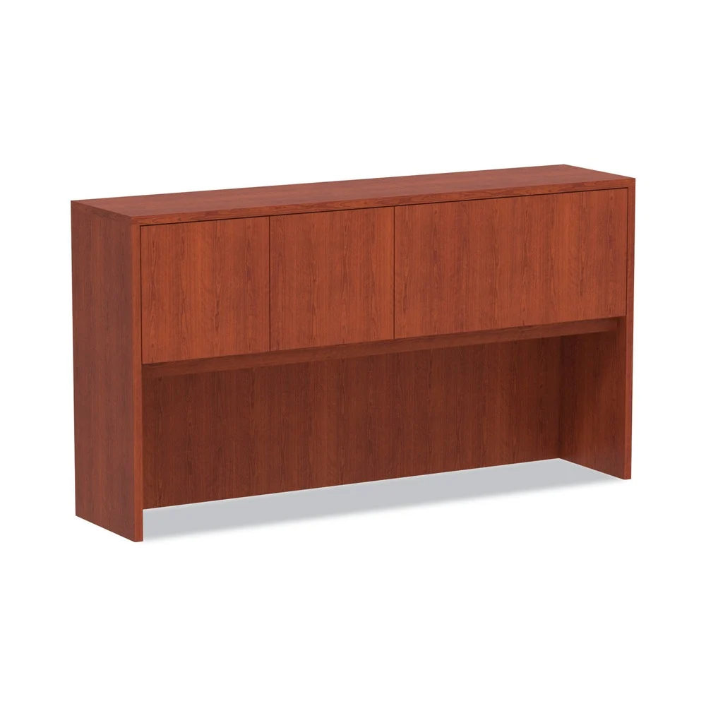 Alera 64.75 in. x 154 in. x 35.38 in. 4 Compartments Valencia Series Hutch with Doors - Medium Cherry