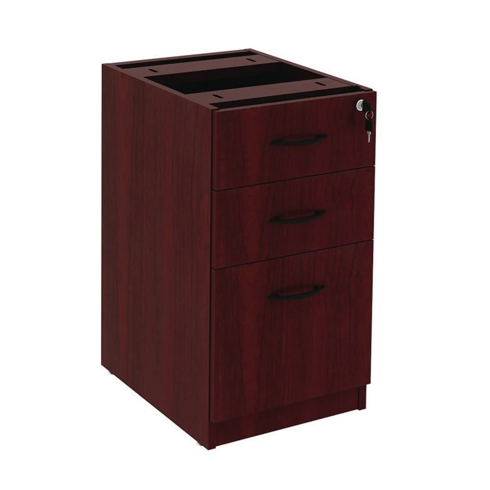 Alera ALEVA532822MY Valencia Series 15.63 in. x 20.5 in. x 28.5 in. Box/File Full Pedestal - Mahogany