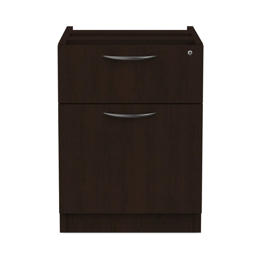 Alera 15.63 in. x 20.5 in. x 19.25 in. Valencia Series 2-Drawer Hanging File Pedestal - Espresso