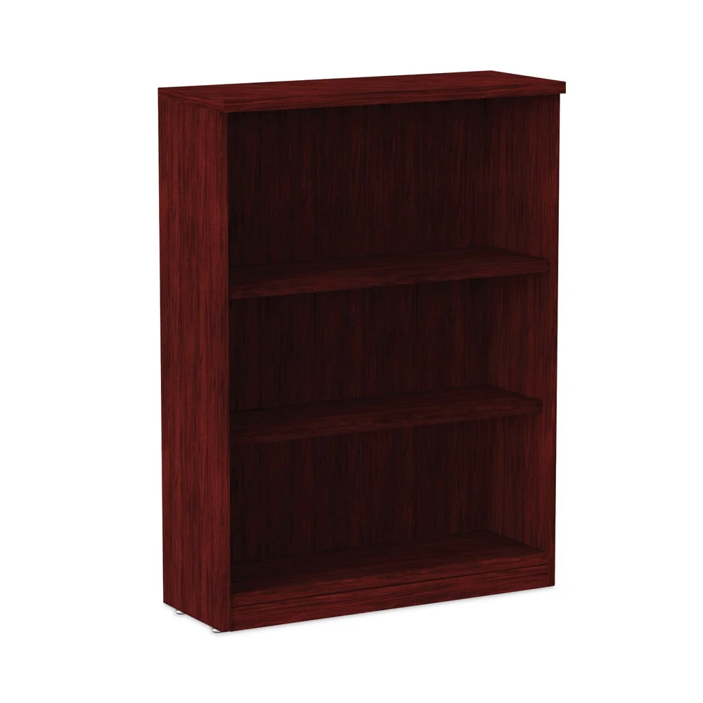 Alera ALEVA634432MY 31.75 in. x 14 in. x 39.38 in. Valencia Series 3-Shelf Bookcase - Mahogany