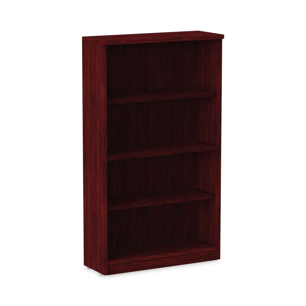Alera ALEVA635632MY 31.75 in. x 14 in. x 54.88 in. Valencia Series 4-Shelf Bookcase - Mahogany