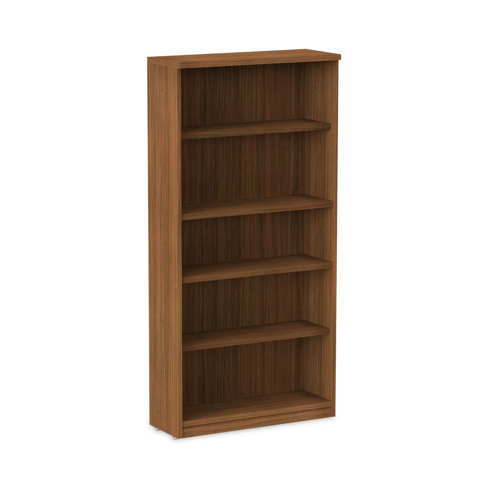 Alera 31.75 in. x 14 in. x 64.75 in. Valencia Series 5-Shelf Bookcase - Modern Walnut