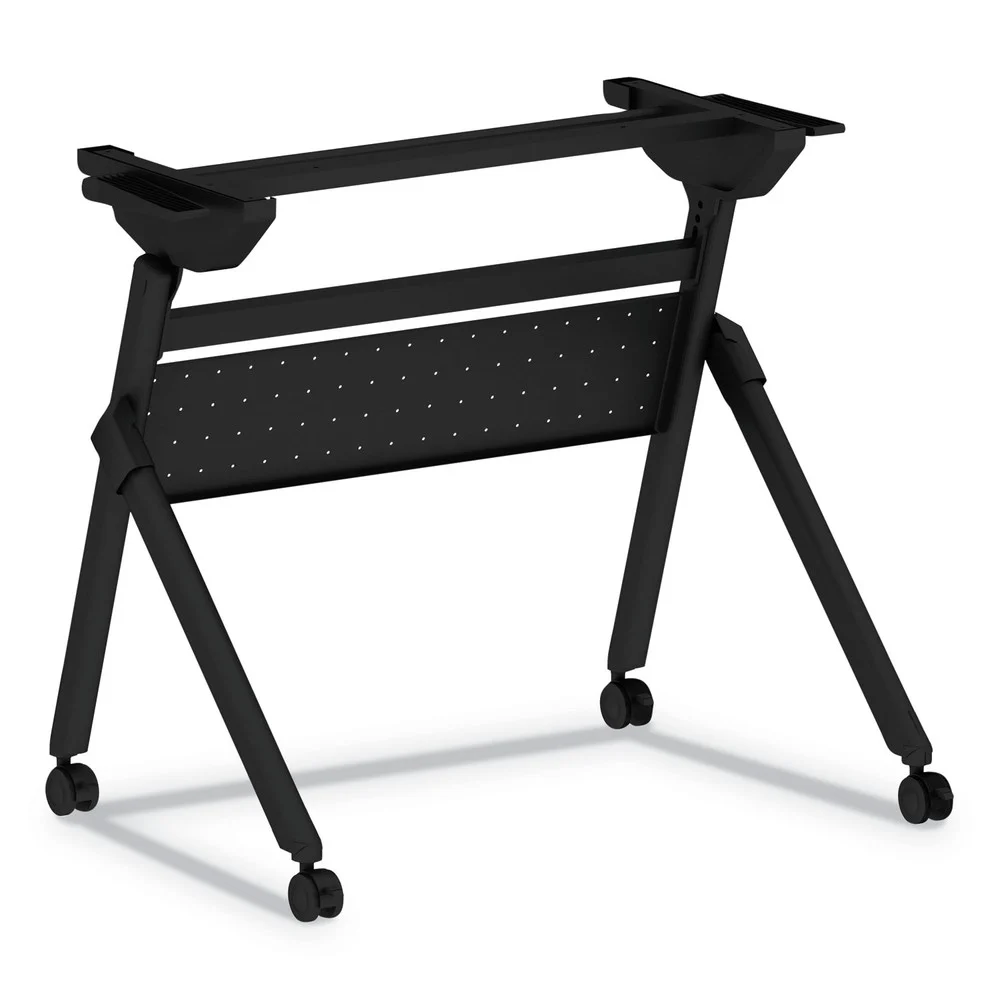 Alera ALEVA7243BK 32.25 in. x 23.63 in. x 28.5 in. Flip and Nest Table Base - Black