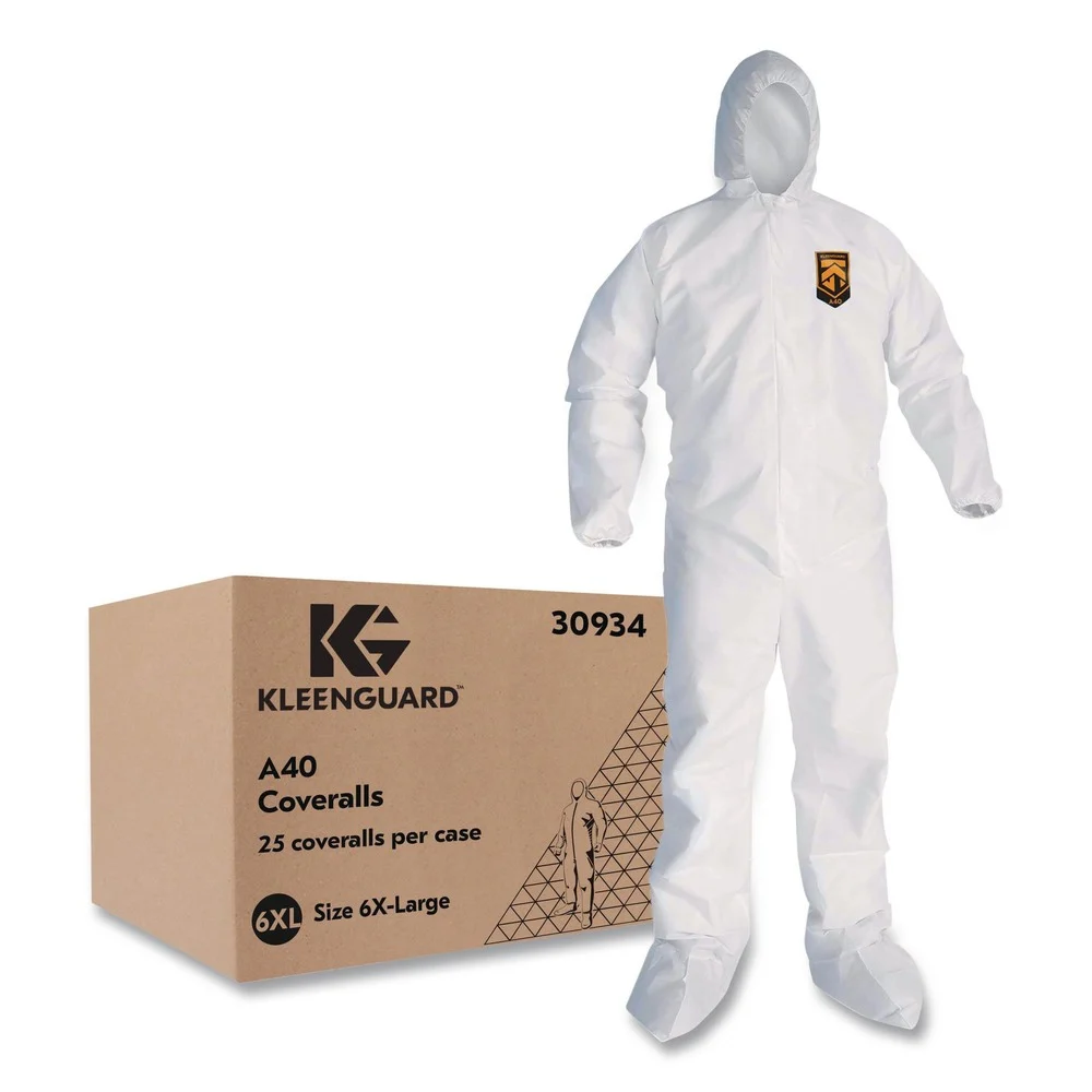 Ansell KleenGuard A40 Coveralls - 6X-Large/White (25/Carton)
