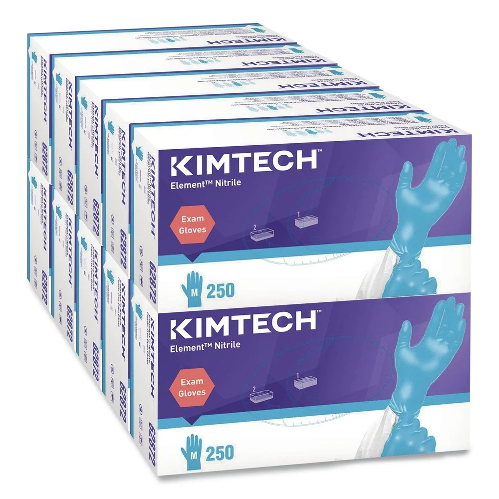 Ansell Kimtech Element Nitrile Exam Gloves - Medium, Blue (2500/Carton)