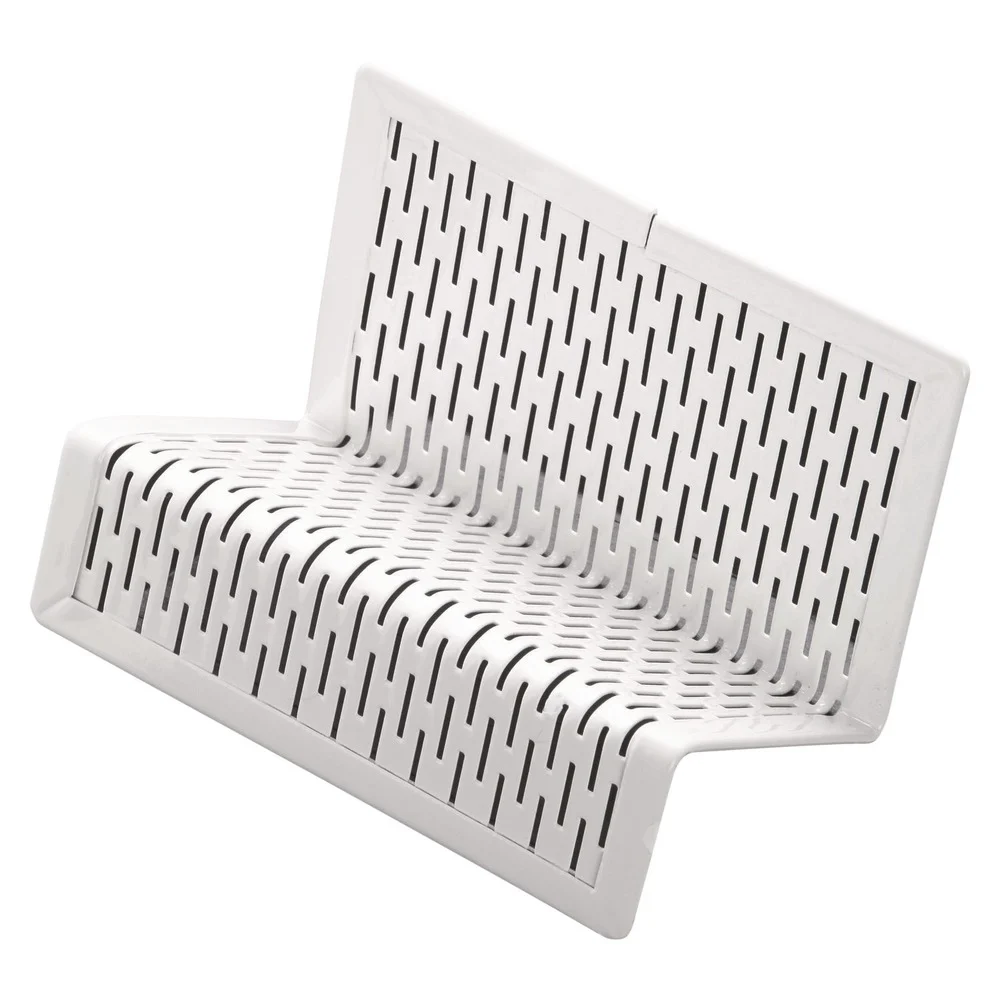 Artistic Urban Collection Perforated Steel Punched Metal Business Card Holder Holds 50 2 in. x 3.5 in. Cards - White