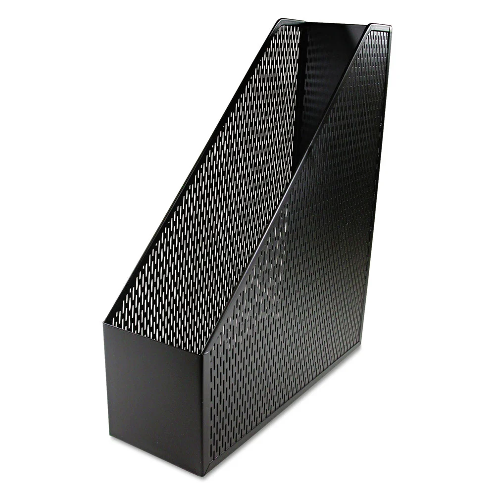 Artistic Urban Collection 3.5 in. x 10 in. x 11.5 in. Punched Metal Magazine File - Black