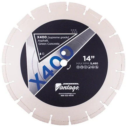 Diamond Vantage X400 20 x .125 x 1 inch Asphalt, Supreme Grade, Segmented Blade