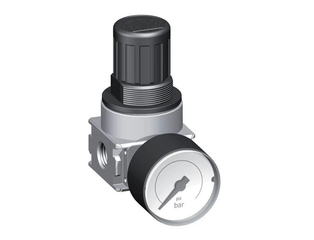 Pressure Regulator G1/4'' 700 l/min 0.5-10.0bar/7-145psi Air Water PA 40 mm Pressure Gauge Cylinder Lock Multifix 0