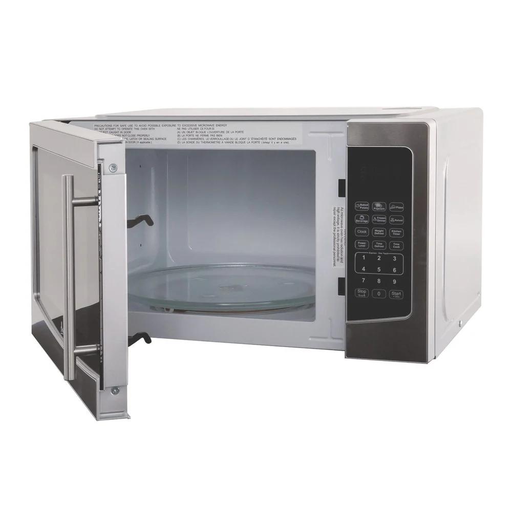 Avanti 1000 W 1.1 cu. ft. Stainless Steel Microwave Oven - Mirror-Finish