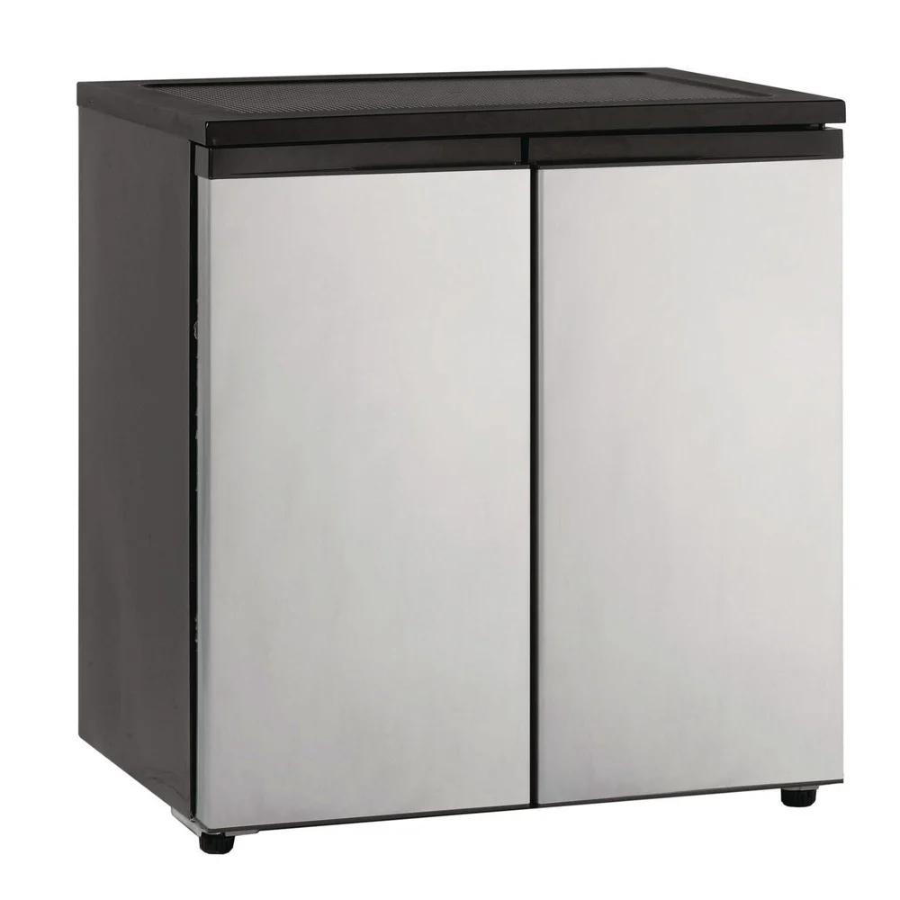 Avanti 5.5 CF Side by Side Stainless Steel Refrigerator/Freezer - Black