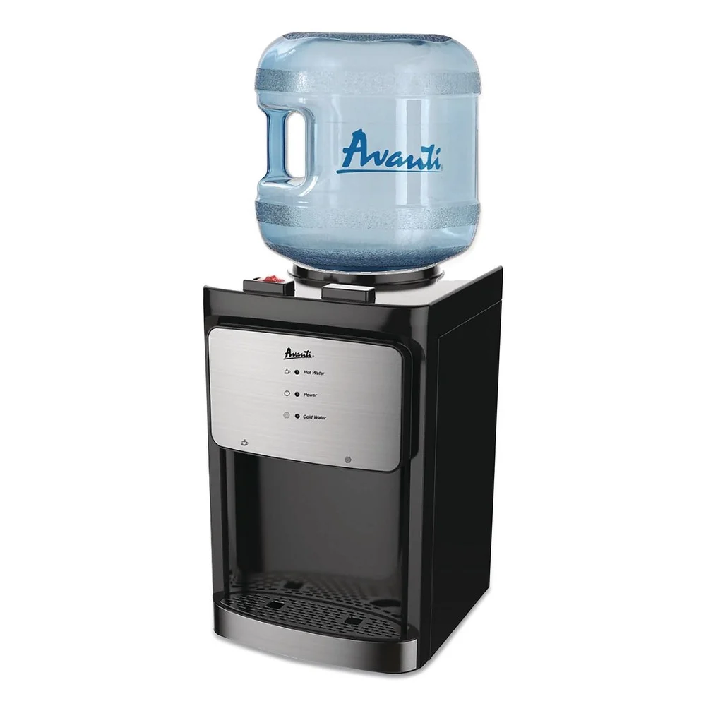 Avanti 3 to 5 Gallon 12 in. x 13 in. x 20 in. Counter Top Thermoelectric Hot and Cold Water Dispenser - Black