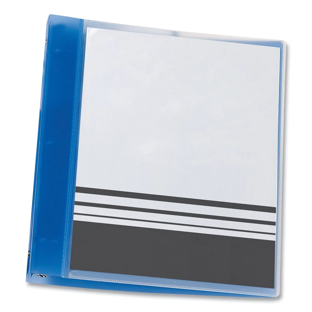 Avery 3 Round Rings 1 in. Capacity 11 in. x 8.5 in. Flexible View Binder - Blue