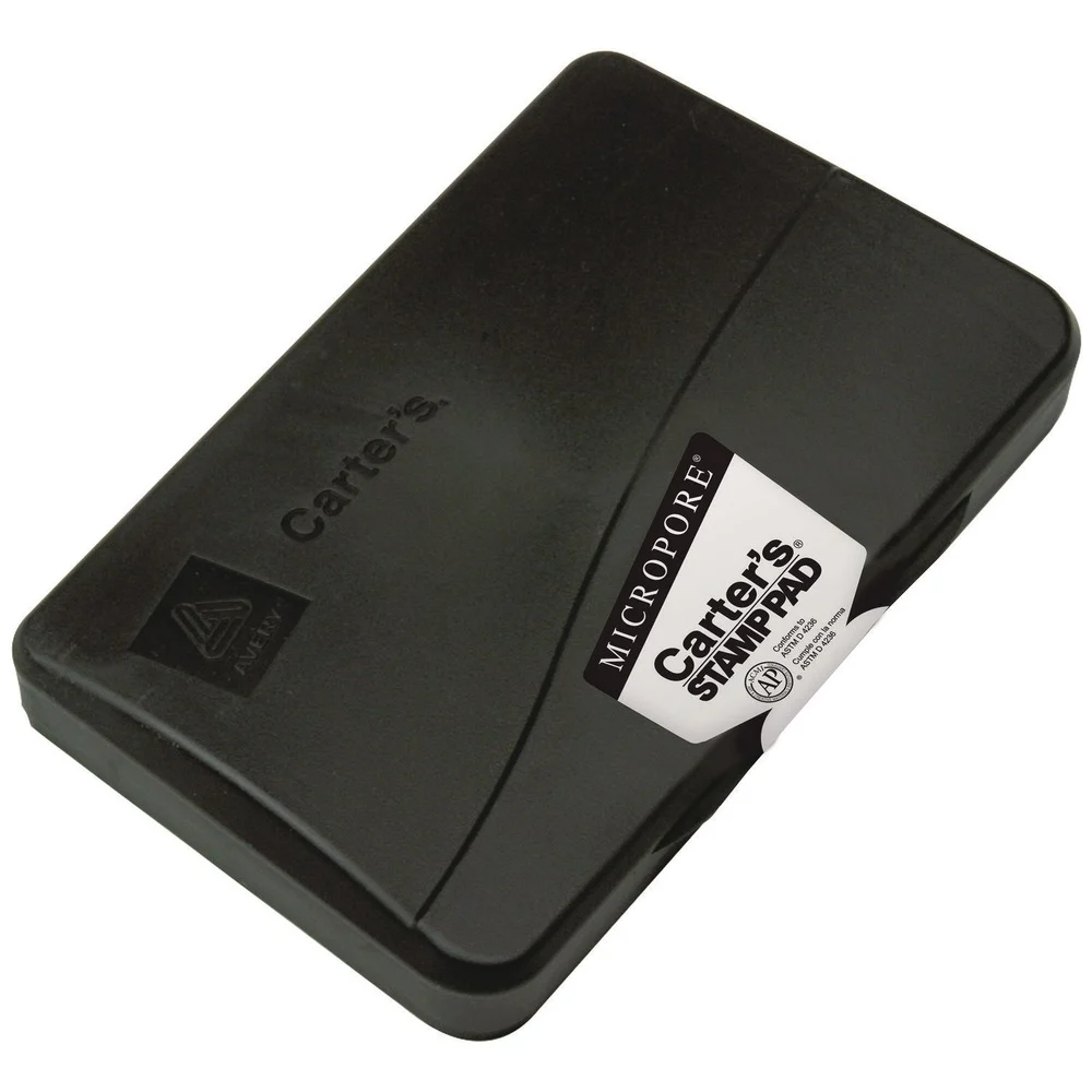 Carter's 6.25 in. x 3.25 in. Pre-Inked Micropore Stamp Pad - Black