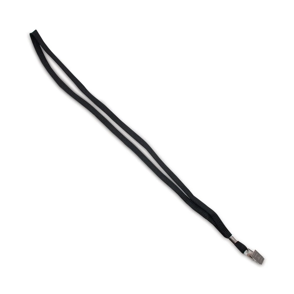 Advantus 36 in. Long Metal Clip Fastener Deluxe Safety Lanyards - Black (24/Box)