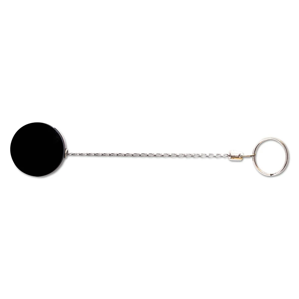 Advantus 18.5 in. Heavy-Duty Retractable ID Card Reel - Black/Chrome (6/Pack)