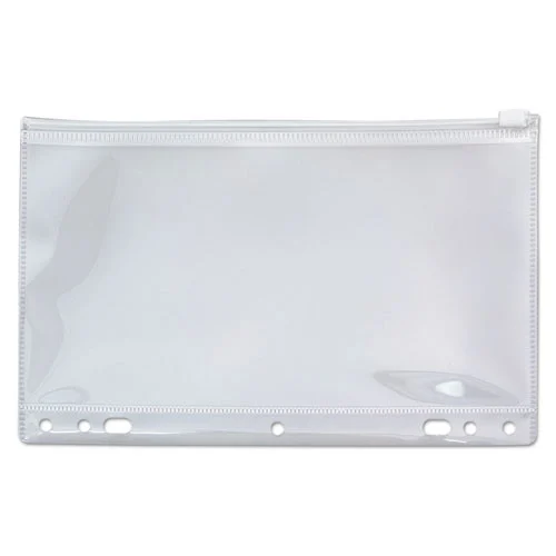 Angler's 6 in. x 9.5 in. 2- to 7-Hole Punched Zip-All Ring Binder Pocket - Clear