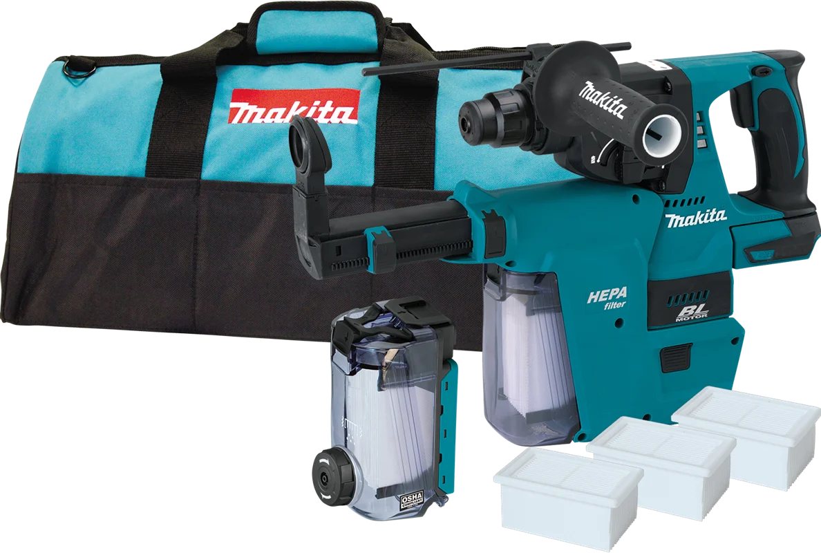 18V LXT? Lithium-Ion Brushless Cordless 1" Rotary Hammer, accepts SDS-PLUS bits, w/ HEPA Dust Extractor Attachment, Tool Only, XRH01ZVX