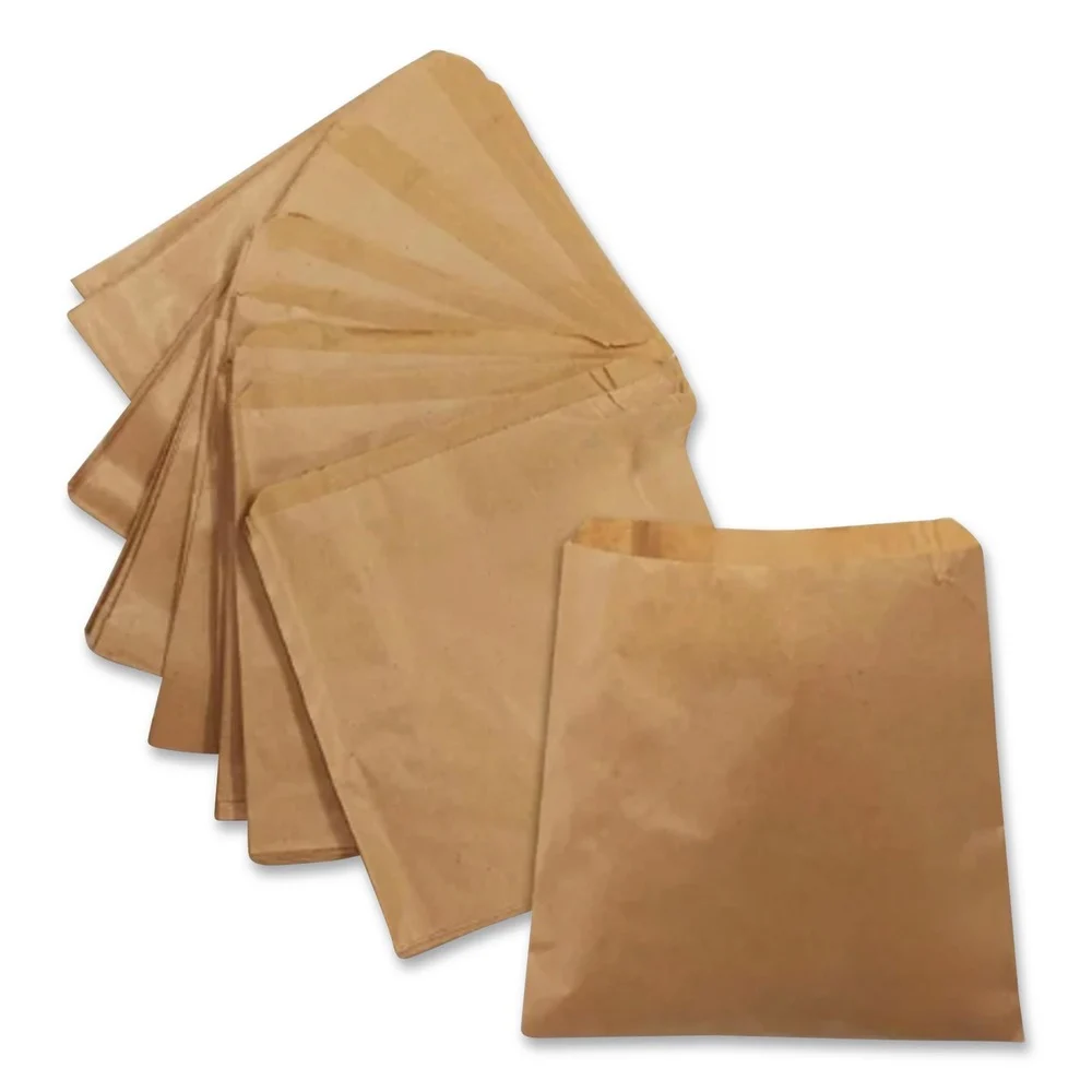 Paper Bags & Sacks 14852 8.5 in. x 11 in. Kraft Paper Bags - Brown (2000/Carton)