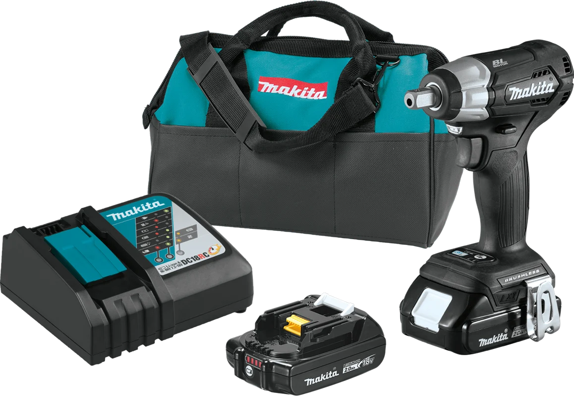18V LXT? Lithium-Ion Sub-Compact Brushless Cordless 1/2" Sq. Drive Impact Wrench Kit (2.0Ah), XWT13RB