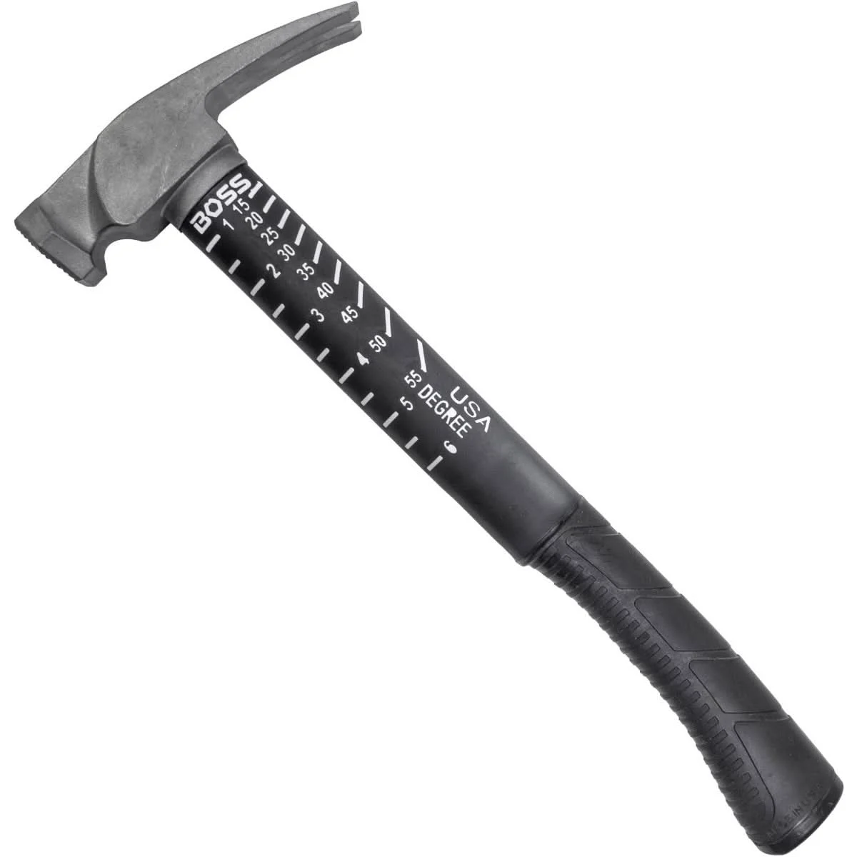 Boss Hammers BH14TIPFS 14 oz Titanium Hybrid Smooth Face Hammer with Fiberglass Handle