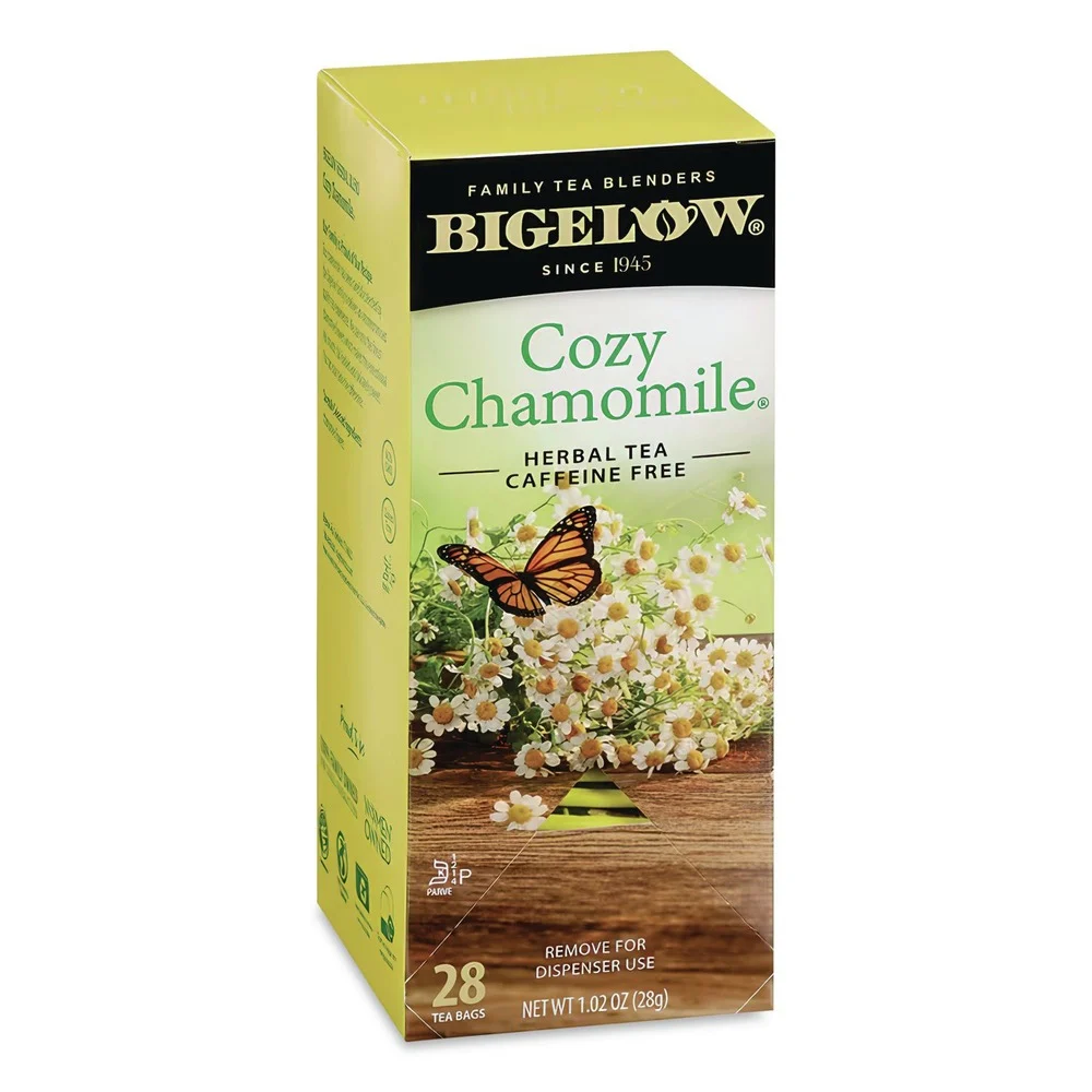 Bigelow RCB10401 Single Flavor Tea - Cozy Chamomile (28 Bags/Box)