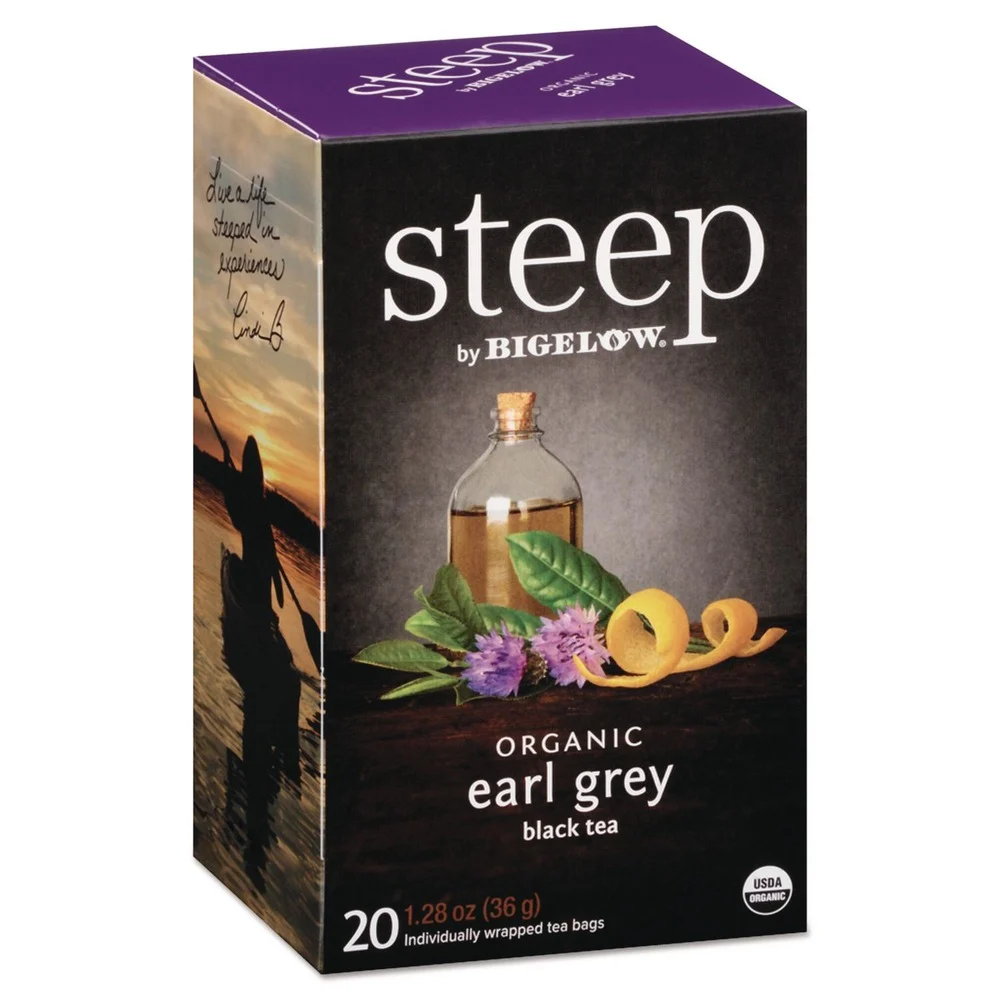 Bigelow RCB17700 1.28 oz. Tea Bag Steep Tea - Earl Grey (20/Box)